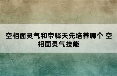 空相面灵气和帝释天先培养哪个 空相面灵气技能